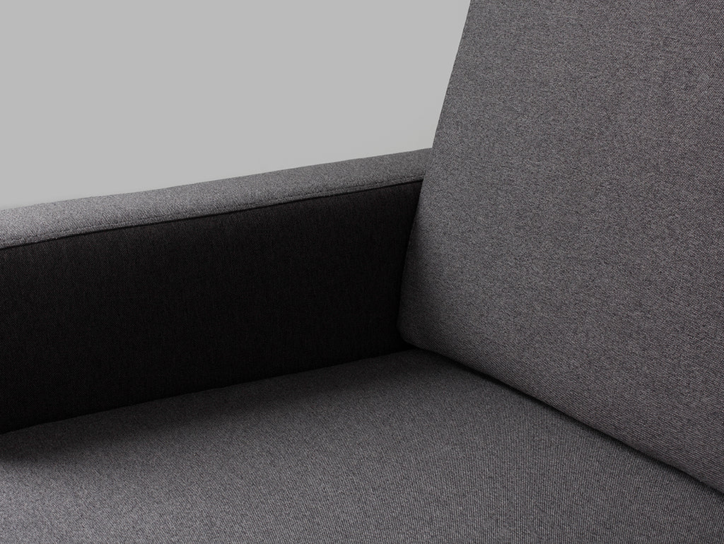 Kampinė sofa su šezlongu 2 vietų SCANDIC R - anglies(et95), natūrali