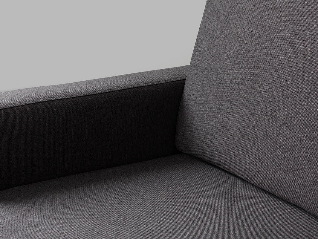 Kampinė sofa su šezlongu 2 vietų SCANDIC R - anglies(et95), natūrali