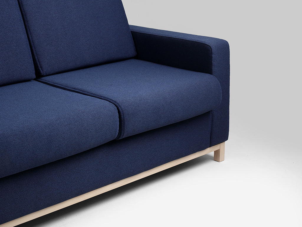Trivietė sofa-lova SCANDIC - rašalas(et80), natūralus