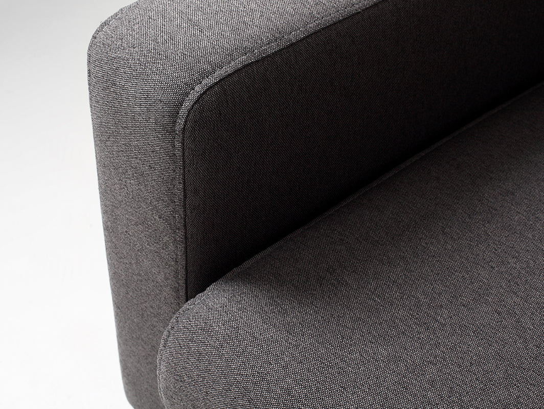 Kampinė sofa su šezlongu 3 vietų SCANDIC L - anglies(et95), natūrali