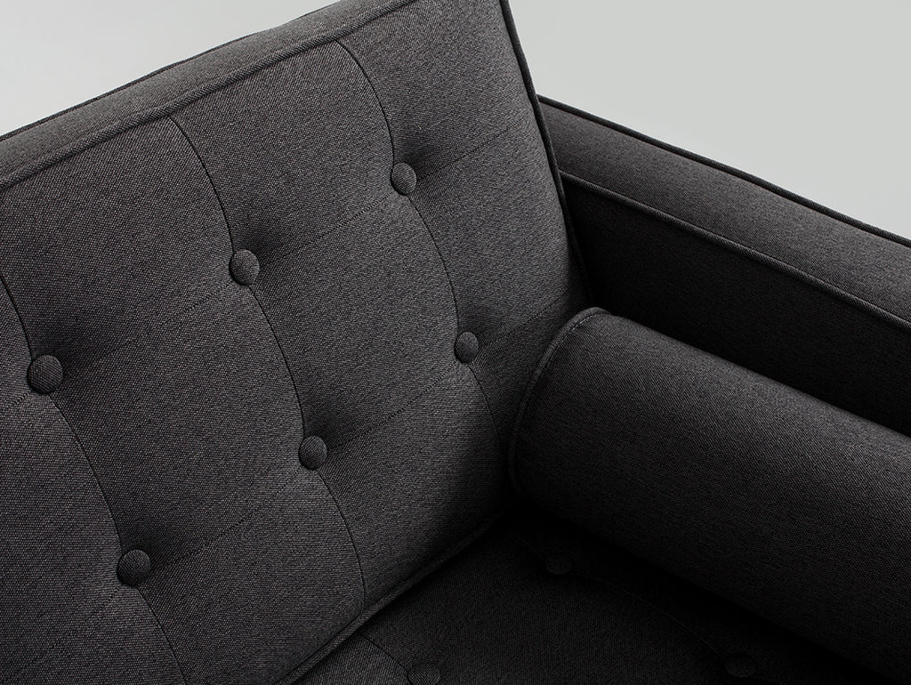 Dvivietė sofa TOPIC WOOD - karboninė(et95), natūrali