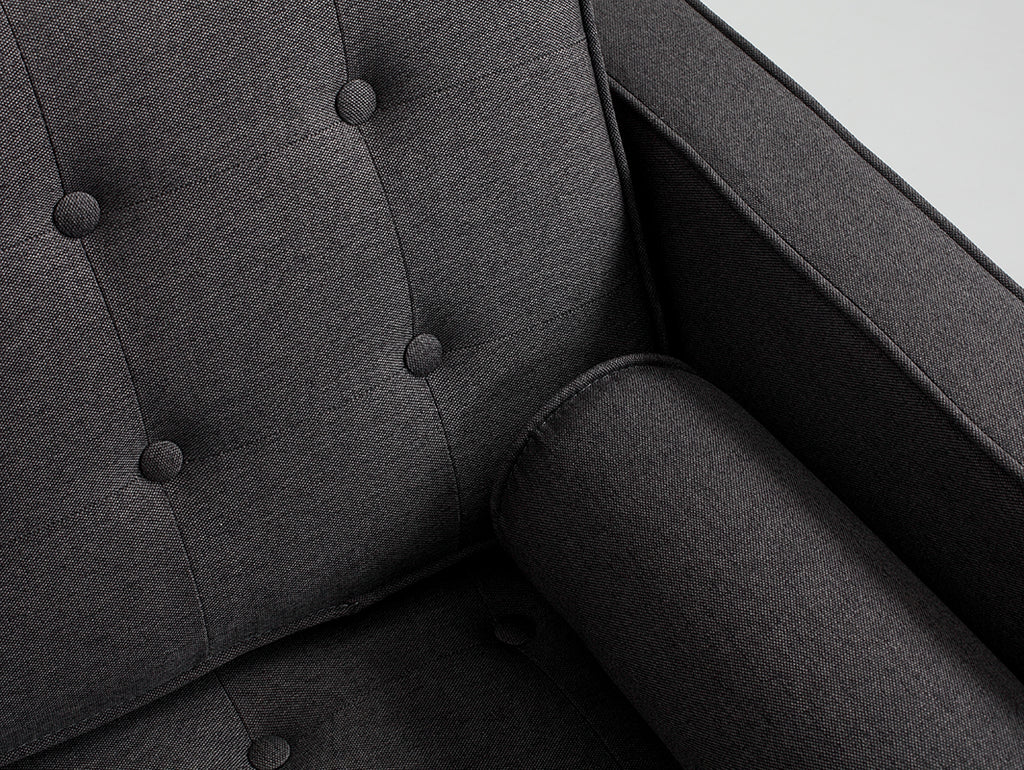 Trivietė sofa-lova TOPIC WOOD - anglis(et95), natūrali