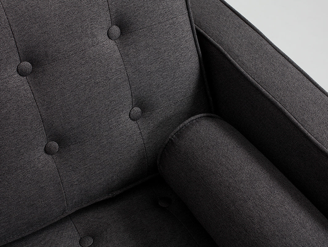 Trivietė sofa-lova TOPIC WOOD - anglis(et95), natūrali