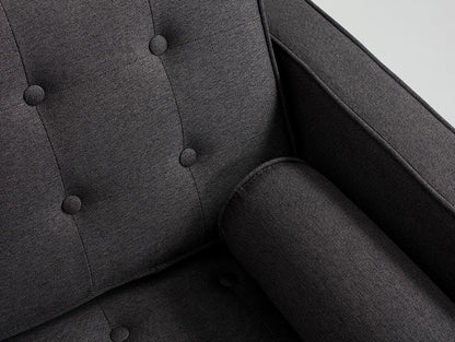 Trivietė sofa-lova TOPIC WOOD - anglis(et95), natūrali