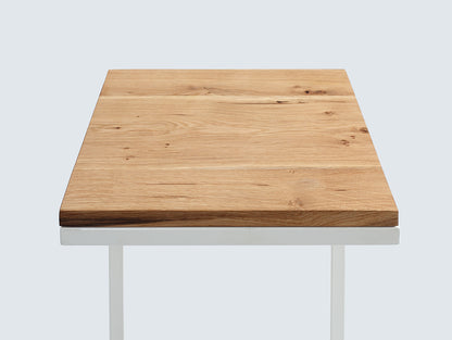 Šoninis staliukas LUPE SOLID WOOD 30 - ąžuolas, baltas
