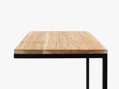 Šoninis staliukas LUPE SOLID WOOD 60 - ąžuolas, juodas