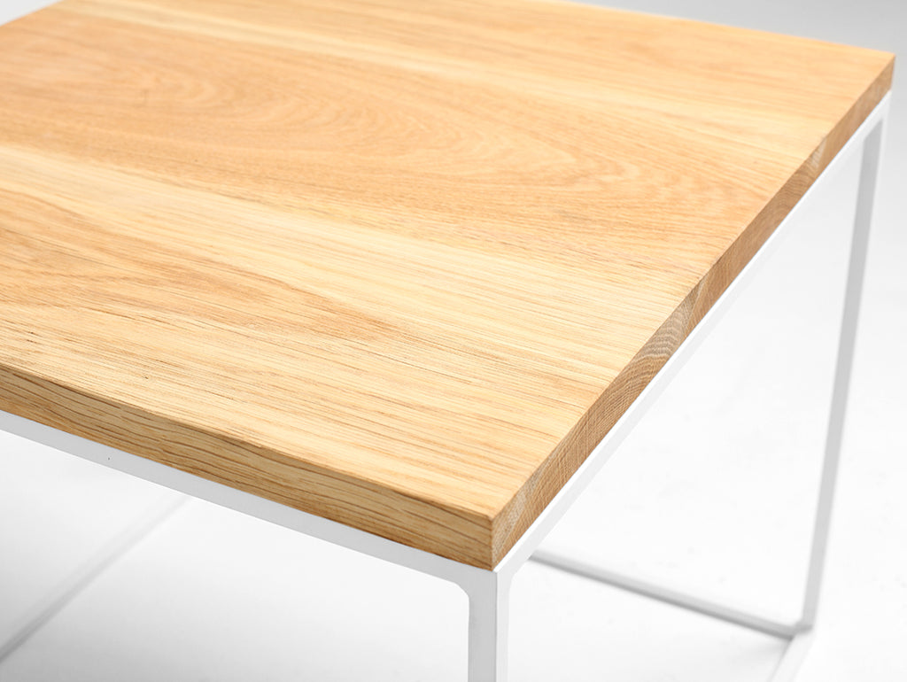 Kavos staliukas TENSIO SOLID WOOD 50 - ąžuolas, baltas