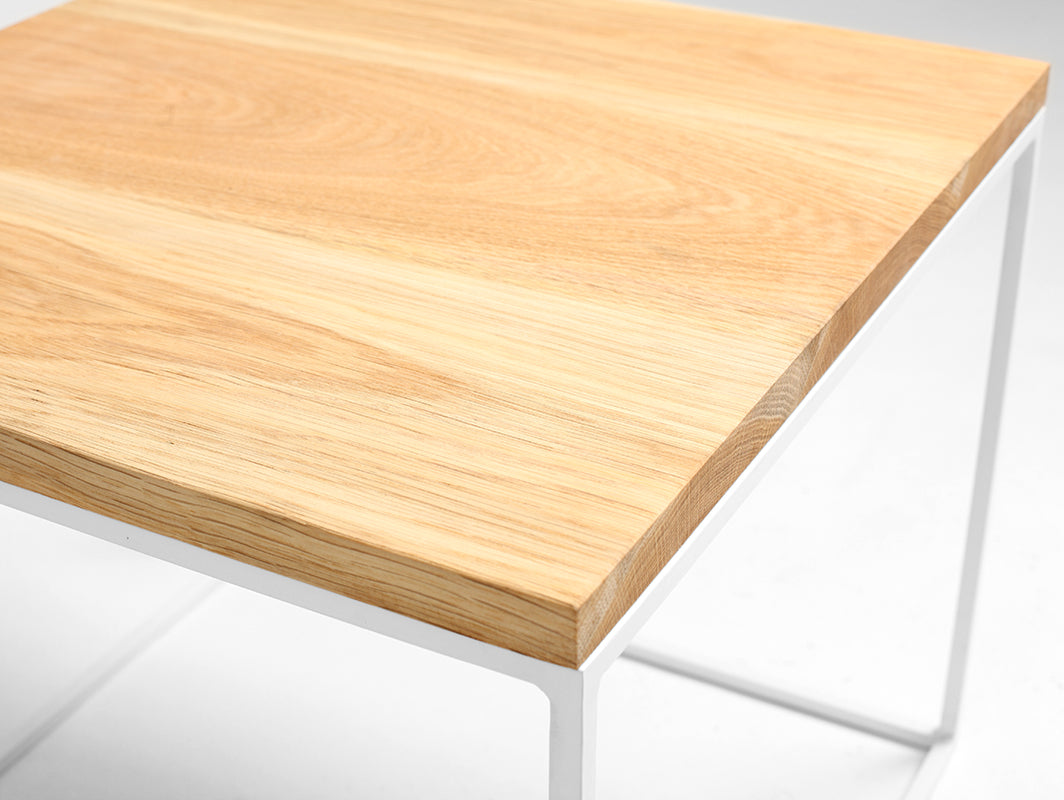 Kavos staliukas TENSIO SOLID WOOD 50 - ąžuolas, baltas