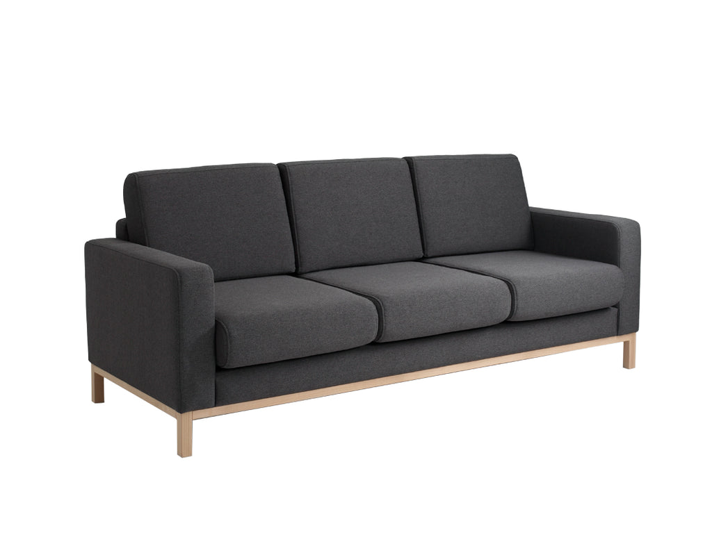 Trivietė sofa-lova SCANDIC - anglis(et95), natūrali