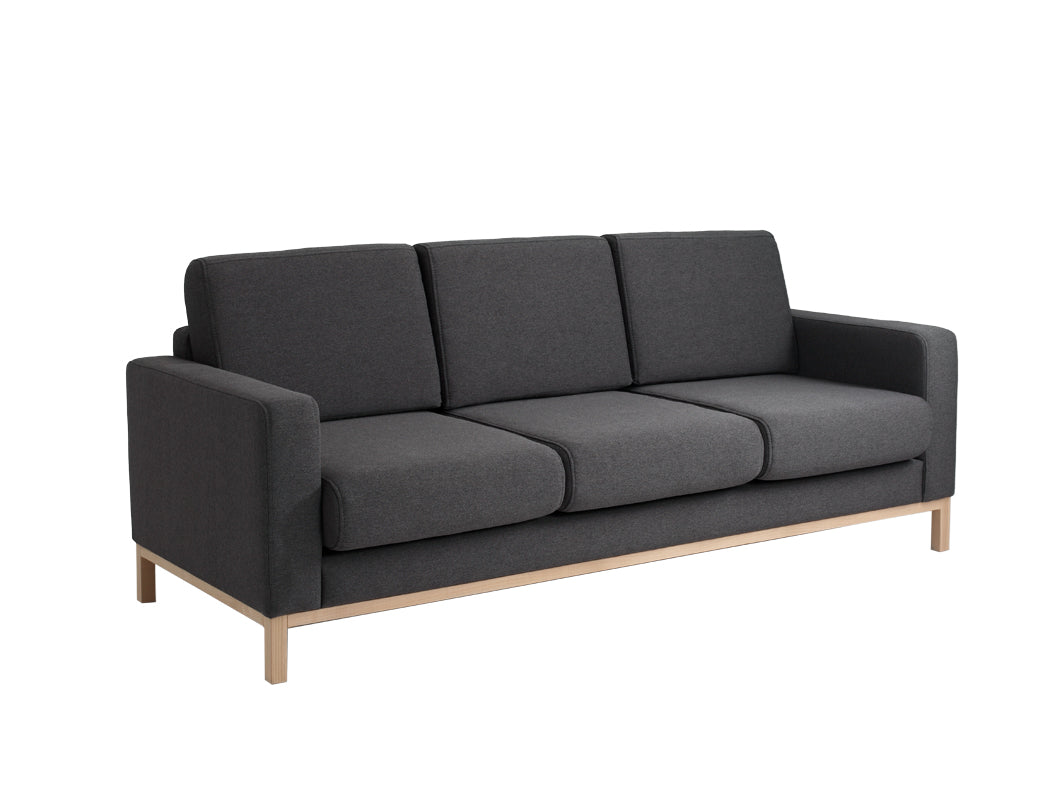 Trivietė sofa-lova SCANDIC - anglis(et95), natūrali
