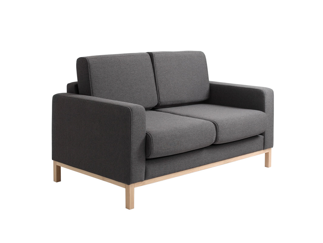 Dvivietė sofa-lova SCANDIC - anglies(et95), natūrali