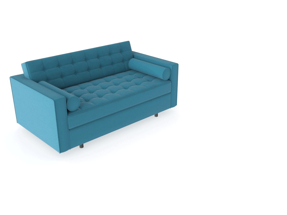 Dvivietė sofa-lova TOPIC WOOD - anglis(et95), natūrali