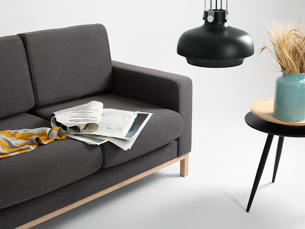 Dvivietė sofa SCANDIC - anglis(et95), natūrali