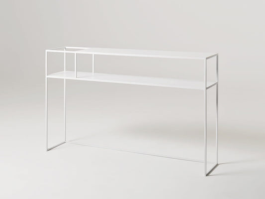 Konsolė SENSO FLOWER METAL 120x25 L - balta