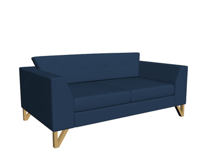 Dvivietė sofa WILLY - rašalas(et80), natūralus